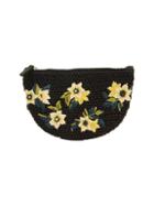 Sam Edelman Darcy Floral Embroidered Straw Bag