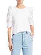 See By Chlo Ruched-sleeve Tee