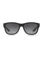 Prada 57mm Linea Rossa Rectangle Sunglasses
