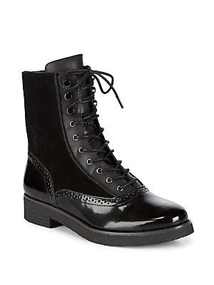 French Connection Polished Combat Boots