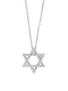 Effy 14k White Gold Diamond Star Pendant Necklace