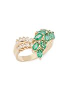 Effy Emerald Diamond & 14k Yellow Gold Ring