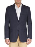 Versace Collection Regular-fit Plaid Wool Suit Jacket