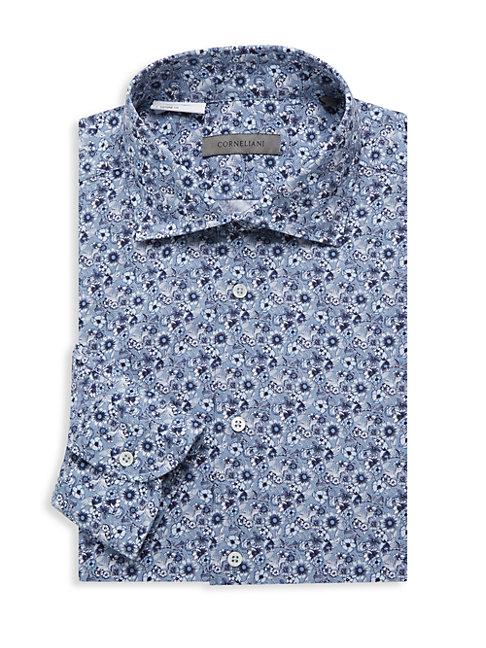 Corneliani Floral-print Dress Shirt