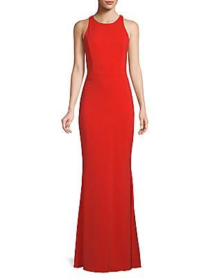 Marchesa Notte Embellished Stretch Crepe Gown