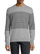 Cashmere Saks Fifth Avenue Striped Cashmere Sweater