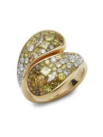 Plev 18k Yellow Gold & Multi-stone Ring