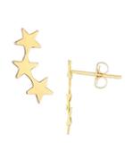 Saks Fifth Avenue 14k Yellow Gold Star Climber Earrings
