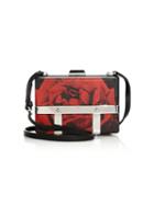 Alexander Mcqueen Large Rose-print Leather Caged Bag