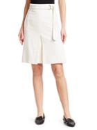 Akris Punto Belted A-line Pleated Skirt