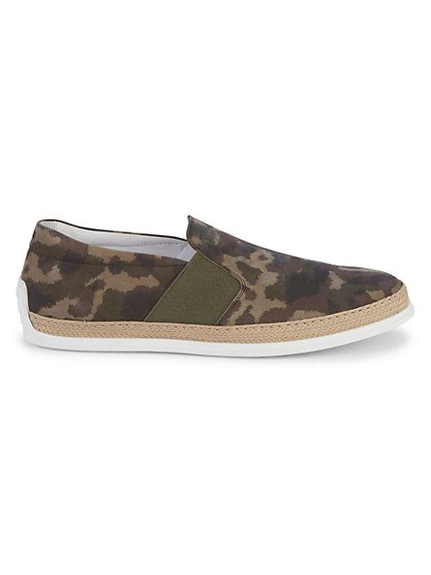 Tod's Camo Suede Loafers
