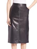 Lafayette 148 New York Adelina Leather Skirt