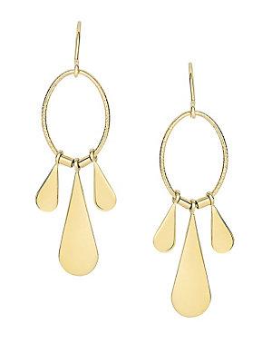Saks Fifth Avenue 14k Yellow Gold Teardrop Chandelier Earrings
