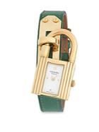 Herm S Vintage Green/gold Kelly Watch