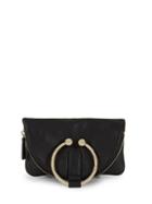 Vince Camuto Ring Detail Leather Pouch