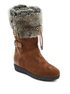 Aquatalia Westley Faux Fur-lined Suede & Leather Boots