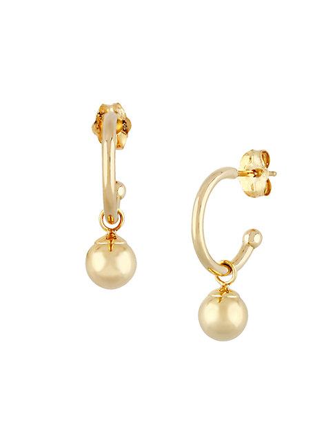 Saks Fifth Avenue 14k Yellow Gold C-hoop Drop Earrings