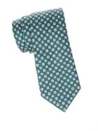 Corneliani Printed Silk & Linen Blend Tie