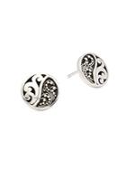 Lois Hill Sterling Silver Round Earrings