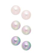 Three-pair 6mm-5mm Majorica Pearl Earring Set