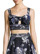 Abs Tie-front Cropped Bustier Top
