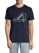 French Connection Embroidered Sneaker Cotton Tee