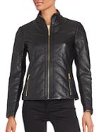 Badgley Mischka Eloise Quilted Leather Jacket