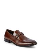 Kenneth Cole New York Logo Bar Leather Loafers