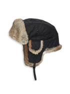 Surell Rabbit Fur-trimmed Trooper Hat
