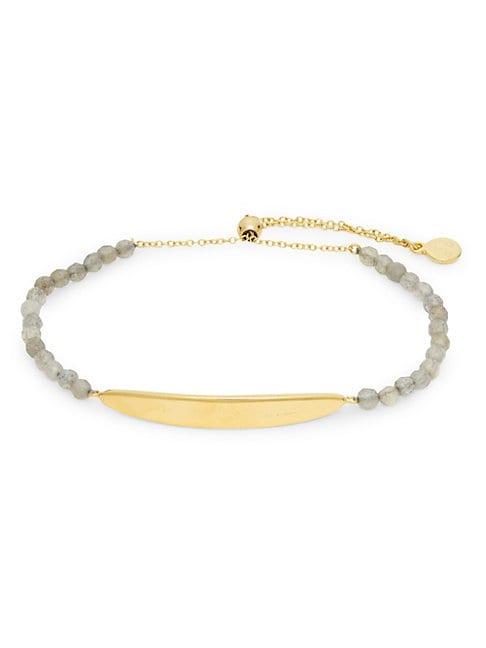 Gorjana Goldtone & Labradorite Bolo Bracelet