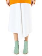 Tibi Asymmetric Suiting Cotton Skirt