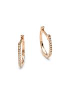 Saks Fifth Avenue 14k Rose Gold & Diamond Horseshoe Earrings