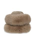 Glamourpuss Fox Fur Trimmed Wool Hat