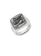 Effy 925 Sterling Silver & Hematite Dragon Ring