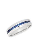 Effy 18k White Gold & Blue Sapphire Ring