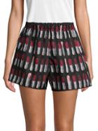 Prada Lipstick-print Shorts