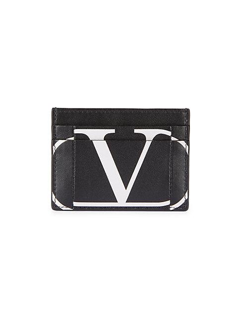 Valentino Garavani Logo Leather Card Holder
