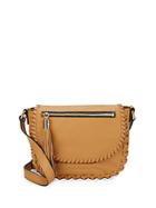 Milly Woven Leather Shoulder Bag