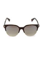 Balmain 52mm Round Faux Tortoiseshell Sunglasses