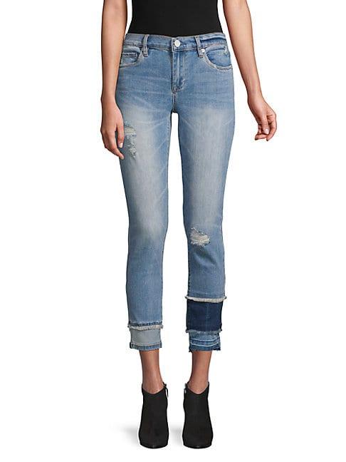 Blank Nyc Distressed Colorblock Skinny Jeans
