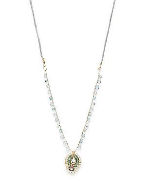Eva Hanusova Mixed Stone Pendant Necklace