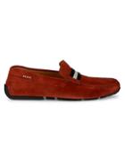 Bally Logo Suede Loafers