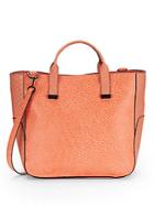 French Connection Animal Embossed Faux Leather Tote