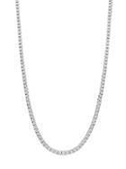 Nephora 14k White Gold Diamond Tennis Necklace