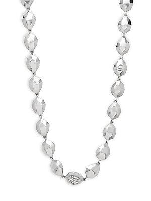 Michael Aram Diamond & Faceted Sterling Silver Bead Necklace