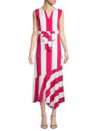 Karl Lagerfeld Paris Striped Crepe Dress
