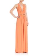 Halston Heritage Belted Jersey Gown