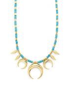 Noir Turquoise & 18k Gold-plated Pendant Necklace