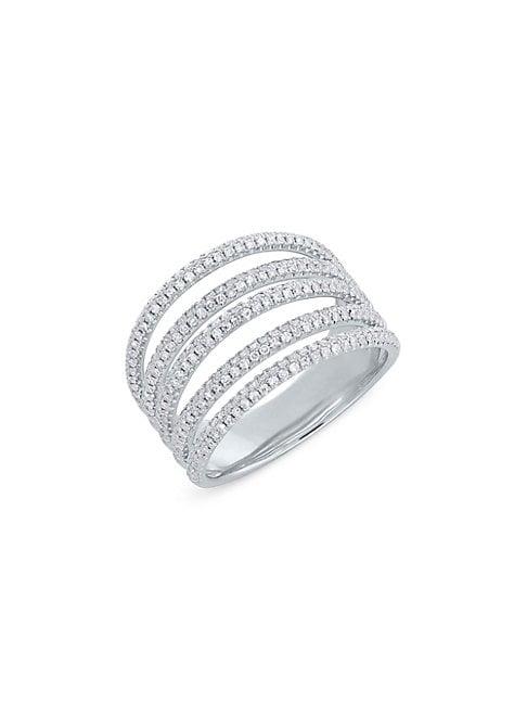 Diana M Jewels 14k White Gold & Diamond Ring