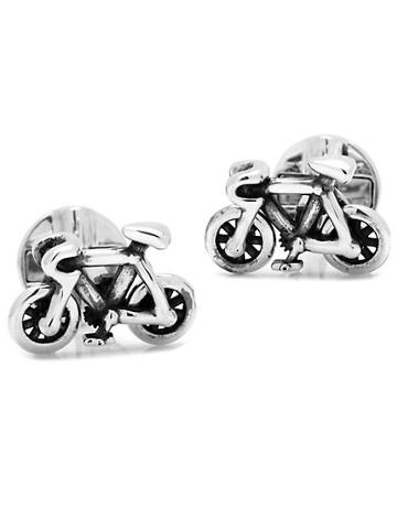Cufflinks, Inc. Silvertone Moving Parts Bicycle Cuff Links